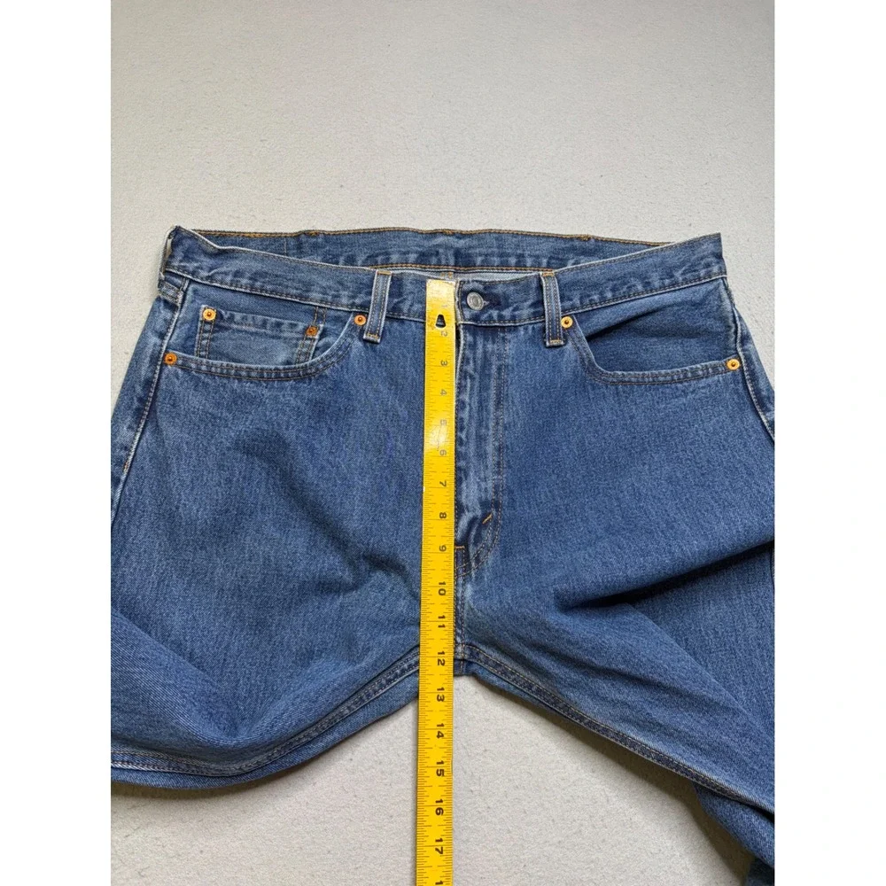Levi's 505 Jeans Mens 38x29 Blue Regular Fit Straight Leg Denim Pants